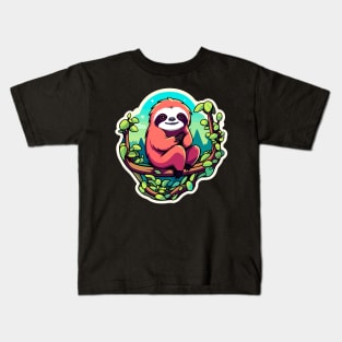 Sloth Illustration Kids T-Shirt